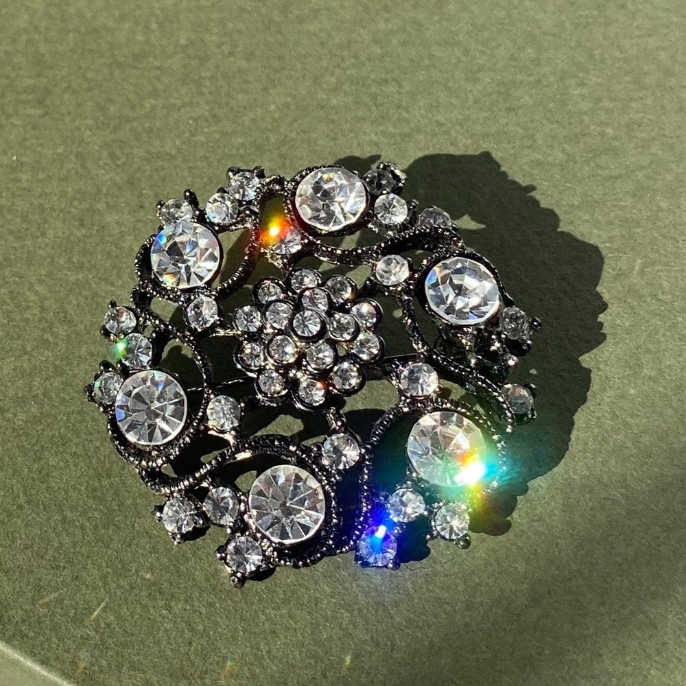 Vintage Crystal Brooch